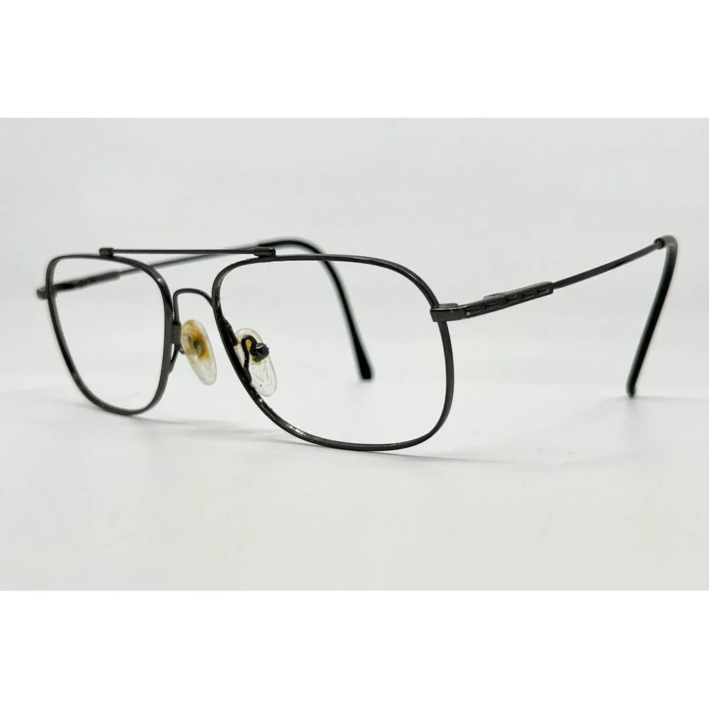 Unbranded Eyeglasses Mens Black Double Bridge Aviator Full Rim 54-16-140